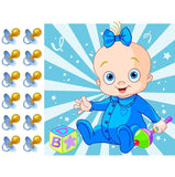 Pin the Pacifier on the Baby Boy Shower Game Party Accessory
