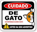 CUIDADO DE GATO Aluminum Composite sign