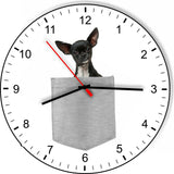 Chihuahua In Your Pocket Puppy Dog kitchen living room Wall Clock