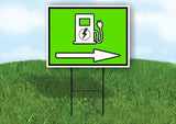 ELECTRIC VEHICLE CHARGING Yard Sign Road with Stand LAWN SIGN Single sided