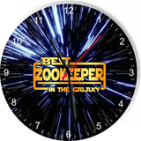 Best Zookeeper in the Star Galaxy Space Kitchen Living room Wall Clock