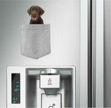 Chocolate Lab Dog in pocket Fridge Car Magnet Bumper Sticker App size 4"x7"