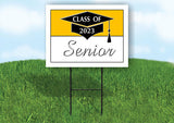 2023 SENIOR GOLD WHITE  18inx24in Yard Road Sign w/ Stand