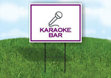 KARAOKE BAR PURPLE Yard Sign Road with Stand LAWN SIGN