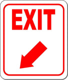 EXIT DIRECTIONAL RED 8 Arrow Variations Metal Aluminum composite sign