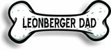 Dog Dad Leonberger Bone Car Magnet Bumper Sticker 3"x7"