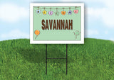 SAVANNAH WELCOME BABY GREEN  18 in x 24 in Yard Sign Road Sign with Stand
