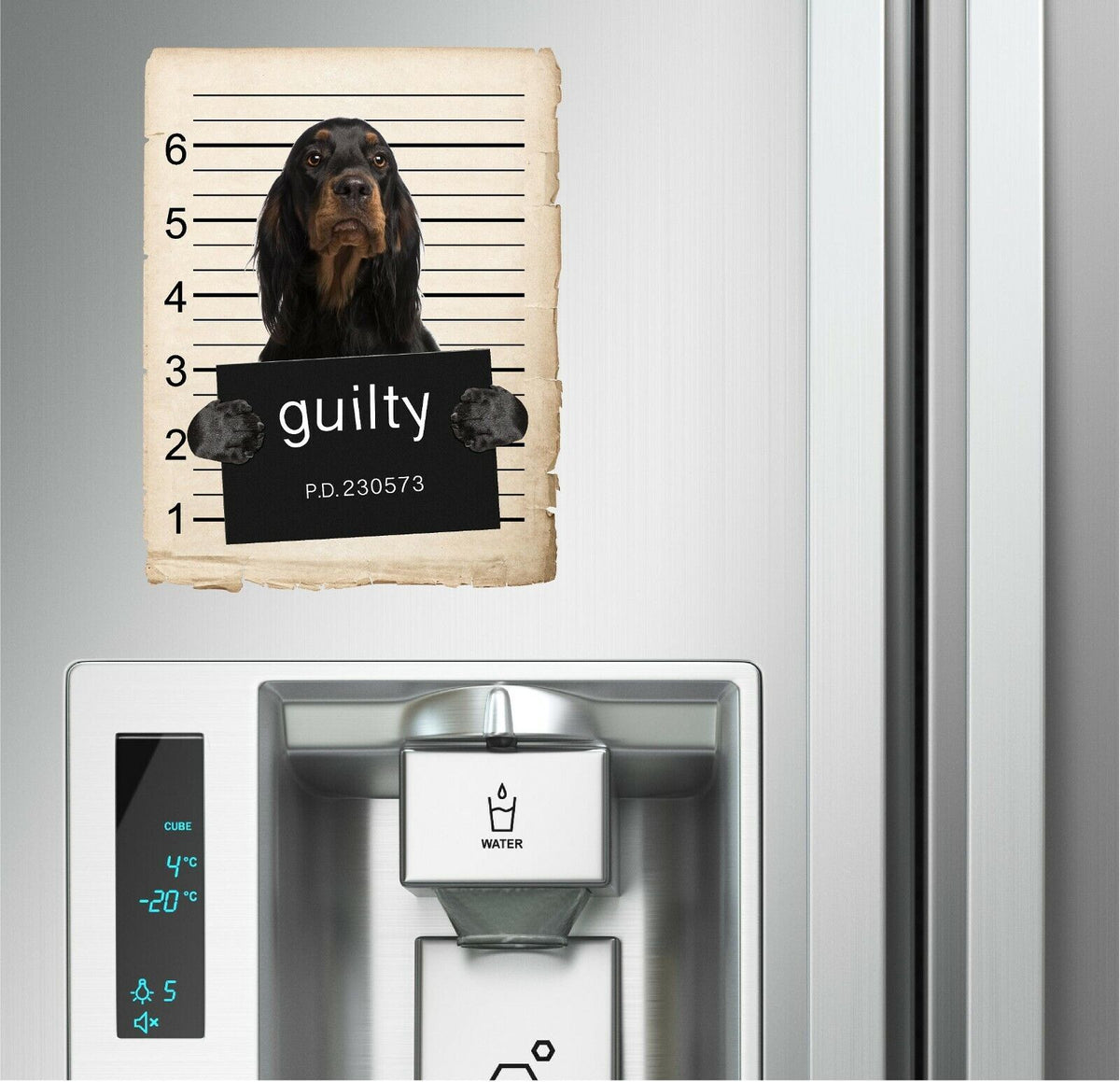 Gorden Setter Mugshot Bad Dog Fridge refrigerator Car Magnet