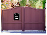 Driving Range Golf Course Left Arrow BLACK Aluminum Composite Sign