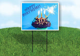 HAPPY 30TH BIRTHDAY CUPCAKE Yard Sign Road with Stand LAWN SIGN