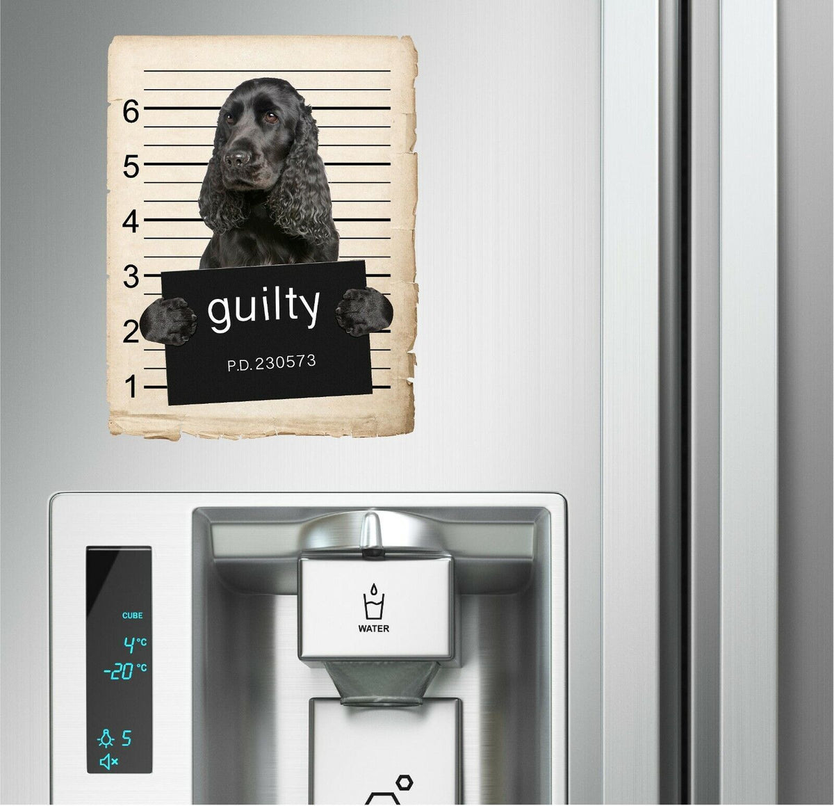 English Cocker Spaniel Mugshot Bad Dog Fridge refrigerator Car Magnet