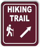 HIKING TRAIL DIRECTIONAL 45 DEGREES UP RIGHT ARROW Metal Aluminum composite sign