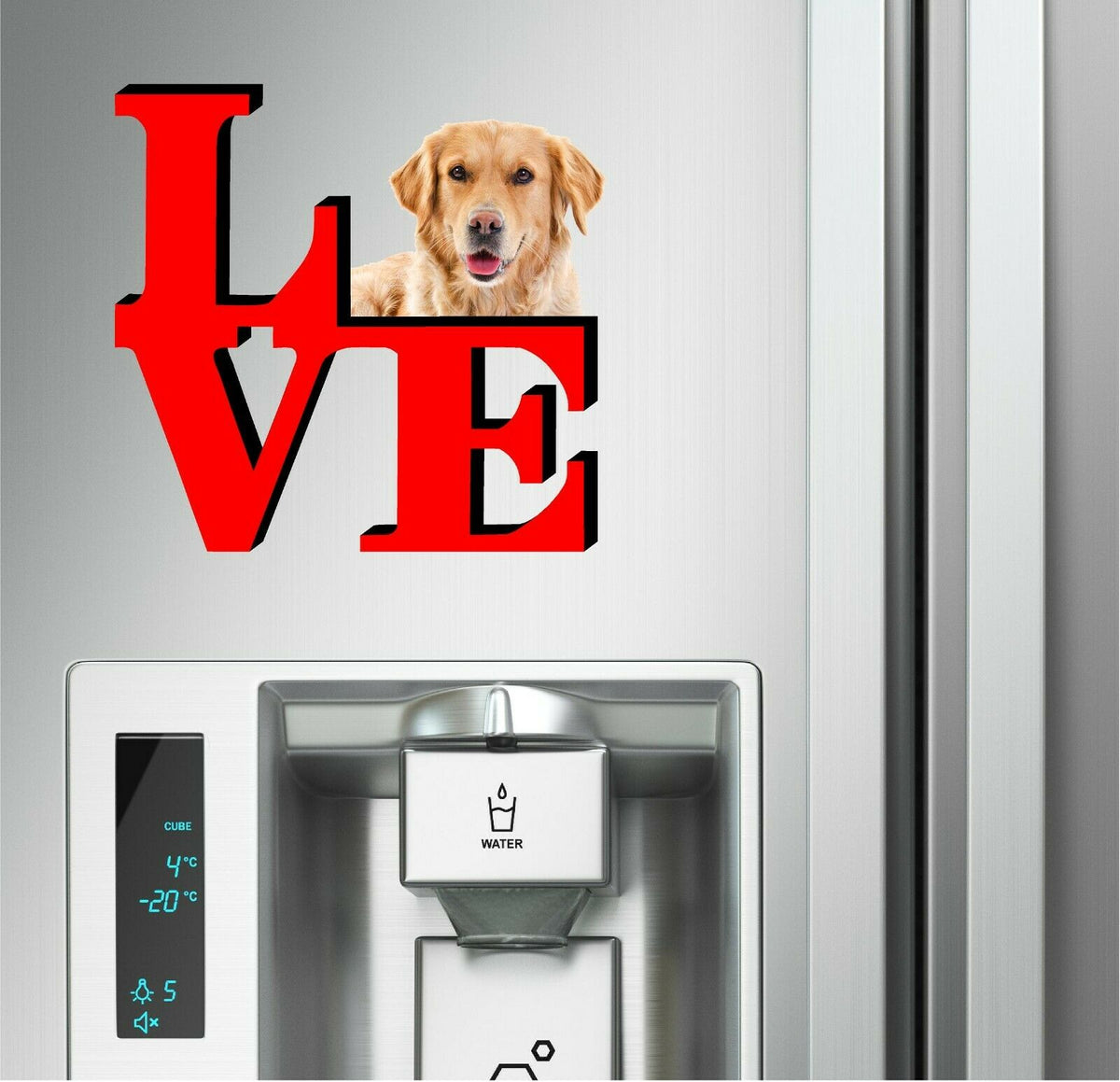 Golden Retriever Dog Love Park Dog Fridge Refrigerator Car Magnet