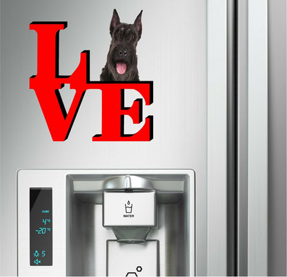 Giant Schnauzer Dog Love Park Dog Fridge Refrigerator Car Magnet
