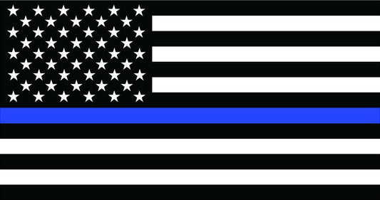 Thin Blue Line American Police Flag Car MAGNET Magnetic Bumper Sticker 4.25" X8"