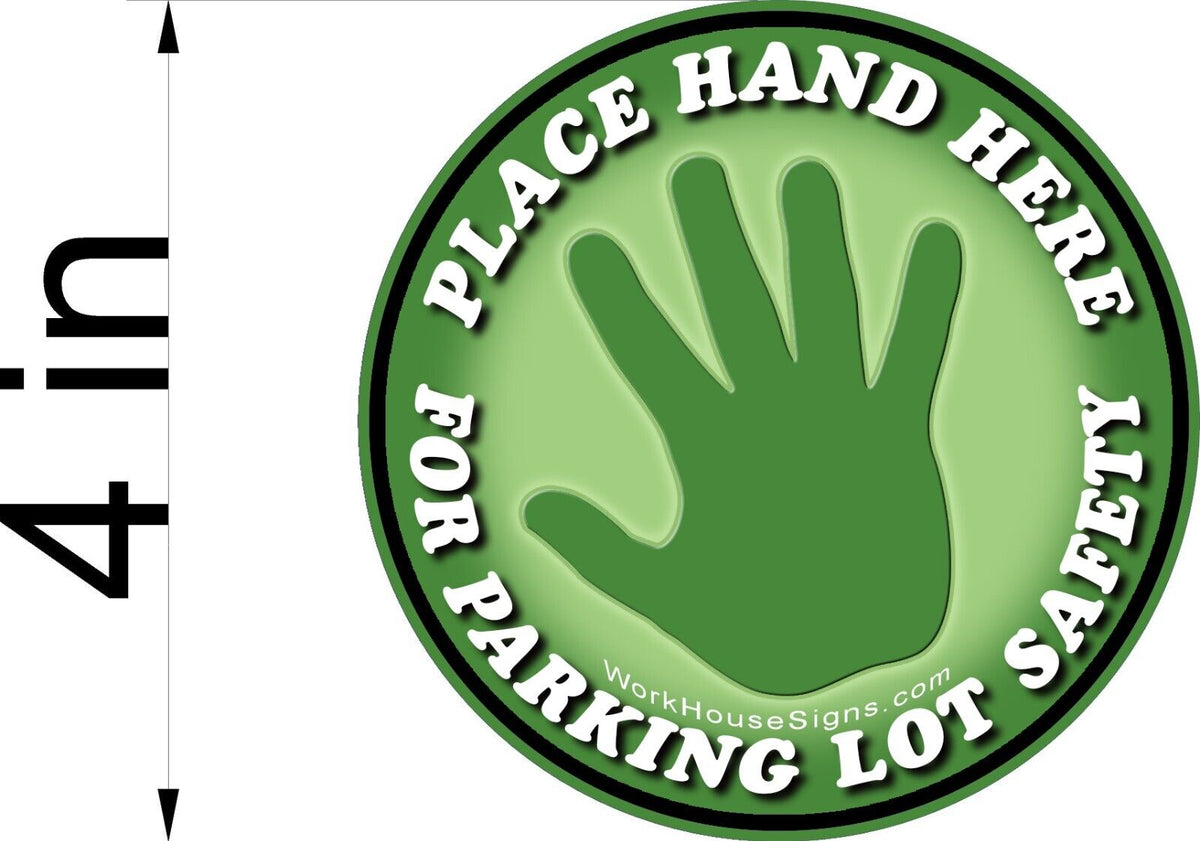 PLACE HAND HERE PARKING LOT SAFE MAGNET bumper