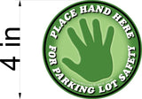 PLACE HAND HERE PARKING LOT SAFE MAGNET bumper