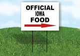IOWA OFFICIAL FOOD RIGHT ARROW Yard Sign w Stand LAWN SIGN Single