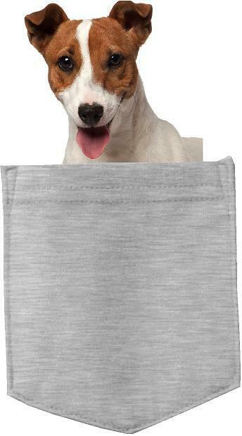 Jack Russel Dog in pocket Fridge Car Magnet Bumper Sticker App size 4"x7"