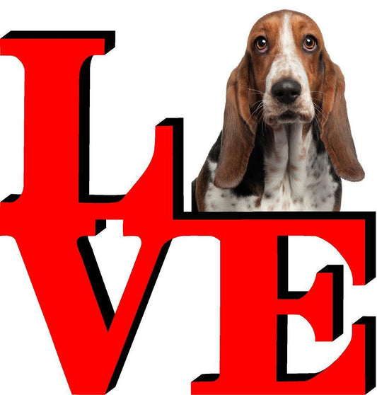 Basset Hound Love Park Cute Dog Fridge Refrigerator Car Magnet