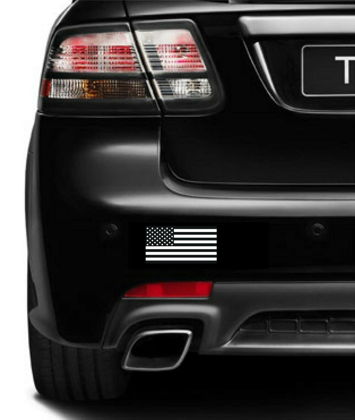 SET OF 3 Black white American Flag Car MAGNET Magnetic Bumper Sticker Marines