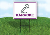 KARAOKE PURPLE Yard Sign Road with Stand LAWN SIGN