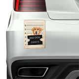 Golden Retriever Mugshot Bad Dog Fridge refrigerator Car Magnet