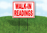 WALK IN READINGS RED WHITE Yard Sign Road with Stand LAWN SIGN