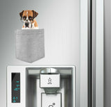 Boxer with Glasses Dog in pocket Fridge Car Magnet Bumper Sticker App size 4"x7"