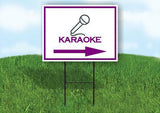 KARAOKE PURPLE ARROW RIGHT Yard Sign Road with Stand LAWN SIGN Single sided