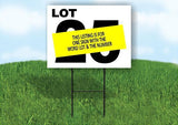 LOT 23 BLACK WHITE Yard Sign with Stand LAWN SIGN