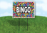 BINGO WITH BINGO BALL BACKGROUND Yard Sign Road with Stand LAWN SIGN