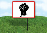 BLACK LIVES MATTER FIST Plastic Yard Sign ROAD SIGN with Stand