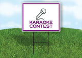 KARAOKE CONTEST PURPLE Yard Sign Road with Stand LAWN SIGN