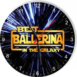 Best Ballerina in the Star Galaxy Wars Space Kitchen Living room Wall Clock