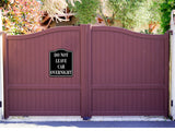 Do Not Leave Car Overnight BLACK Aluminum Composite Sign