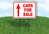 CARS FOR SALE STRAIGHT arrow red Yard Sign with Stand LAWN SIGN