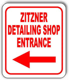 zitzner detailing left Sign composite aluminum outdoor sign