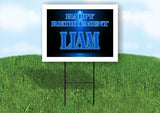 LIAM RETIREMENT BLUE 18 in x 24 in Yard Sign Road Sign with Stand