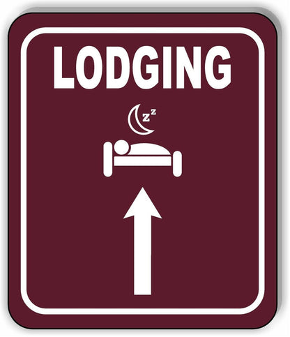 LODGING DIRECTIONAL ARROW TRAIL 8 Variations Metal Aluminum composite sign