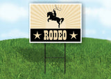RODEO 2 Stars Yard Sign with Stand LAWN SIGN