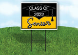 CLASS 2022 SENIOR BLACK GOLD Yard Sign with Stand LAWN SIGN