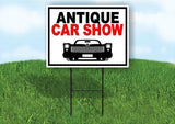 ANTIQUE CAR SHOW WITH BORDER Yard Sign with Stand LAWN SIGN