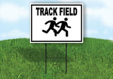 TRACK FIELD WITH BORDER Yard Sign with Stand LAWN SIGN