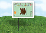 DAN WELCOME BABY GREEN  18 in x 24 in Yard Sign Road Sign with Stand