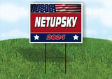 NETUPSKY FLAG RED 2024 18inx24in Yard Road Sign w/ Stand