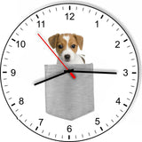 Russel Terrier In Your Pocket Dog kitchen living room Wall Clock