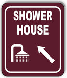 SHOWER HOUSE DIRECTIONAL ARROW TRAIL 8 Variations Metal Aluminum composite sign