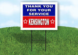 KENSINGTON THANK YOU SERVICE 18 in x 24 in Yard Sign Road Sign with Stand