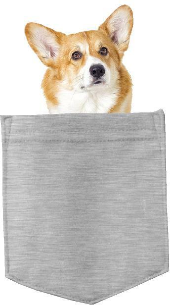 Corgi Dog in pocket Fridge Car Magnet Bumper Sticker App size 4"x7"